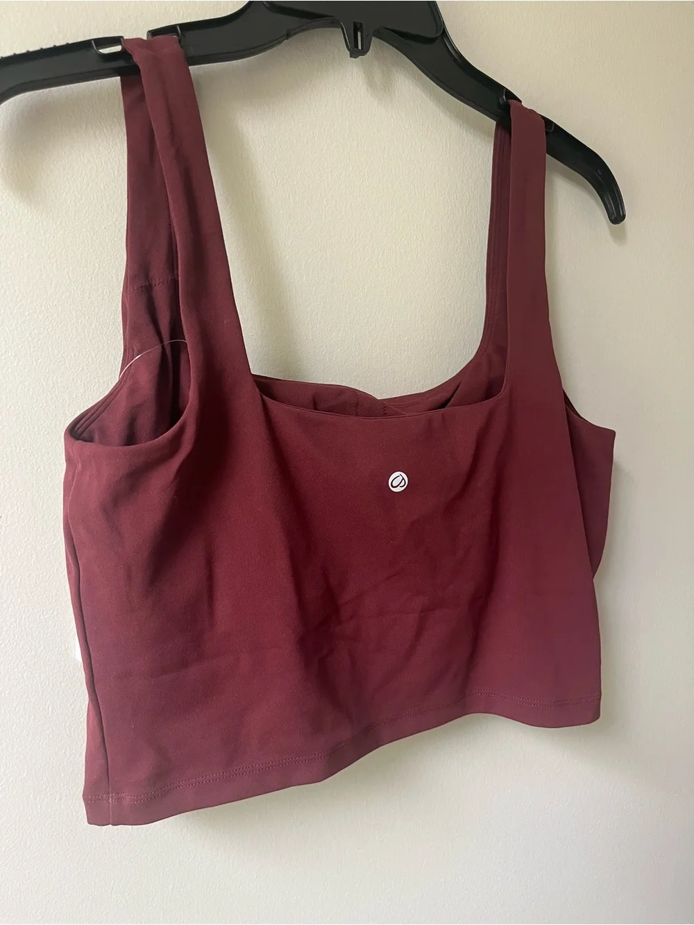CRZ YOGA Butterluxe Square Neck Crop Tank Top Large
